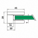 Pince à verre, MOD 21, sans cales; 142100-000-12; plat, inox brossé 316 (14210000012) - SELL OUT