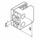 Pince à verre, MOD 21, sans cales; 142100-000-12; plat, inox brossé 316 (14210000012) - SELL OUT