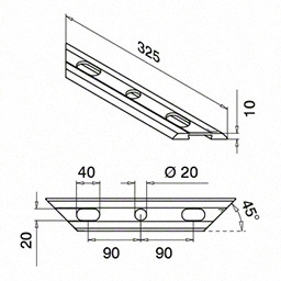 Profil de drainage, Easy Glass Slim; 168017-18; montage au sol, aluminium brossé, anodisé (16694800418) - SELL OUT