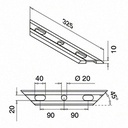 Profil de drainage, Easy Glass Slim; 168017-18; montage au sol, aluminium brossé, anodisé (16694800418) - SELL OUT