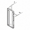 Embout, Easy Glass Slim, montage latéral; 168034-01-18; gauche, pour habillage, aluminium brossé, anodisé (16673410518) - SELL OUT