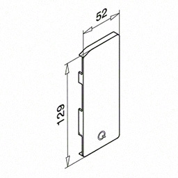 Embout, Easy Glass Slim, montage latéral; 168034-01-18; gauche, pour habillage, aluminium brossé, anodisé (16673410518) - SELL OUT