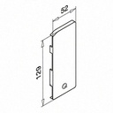 Embout, Easy Glass Slim, montage latéral; 168034-01-18; gauche, pour habillage, aluminium brossé, anodisé (16673410518) - SELL OUT