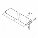 Tube rectangulaire, 40x10x1,5 mm; 134900-041-50-12; L=5000 mm, inox brossé 304 (13490004112) - SELL OUT; Q-TUBE