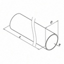 Tube, Ø42,4 mm x 2 mm; 140900-242-25-12; L=2500 mm, inox brossé 316 (14892524212) - SELL OUT; Q-TUBE
