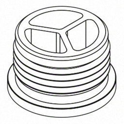 Embout; 155729-242; Ø42,4 mm x 2 mm, plastique, aspect inox brossé (24572924219) - SELL OUT