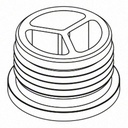 Embout; 155729-242; Ø42,4 mm x 2 mm, plastique, aspect inox brossé (24572924219) - SELL OUT