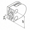 Pince á verre, MOD 27, sans cales; 142700-000-12; plat, inox brossé 316 (14270000012) - SELL OUT