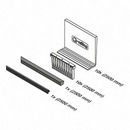 Set de cales en cautchouc, Easy Glass Slim; 208000-050-17; L=5000 mm, pour verre 16,76 mm (19690491700) - SELL OUT