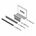 Set de cales en cautchouc, Easy Glass Slim; 208000-050-17; L=5000 mm, pour verre 16,76 mm (19690491700) - SELL OUT