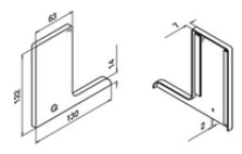 Embout, Easy Glass Pro "F", montage au sol; 168122-02-18; droite, aluminium brossé, anodisé (16673500918) - SELL OUT