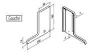 Embout, Easy Glass Pro "F", montage au sol; 168122-01-18; gauche, aluminium brossé, anodisé (16673400918) - SELL OUT