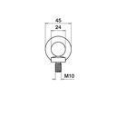 Easy Q-web, boulon à oeil, filetage M10; 147355-010; DIN 580, A4-70 (14735501012)