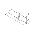 Barre, Ø12 mm; 131910-012-25-12; L=2500 mm, inox brossé 304 (13892501212) - Q-TUBE