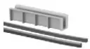 Set de cales en cautchouc, Easy Glass Hybrid, L=5000 mm, pour verre 8 - 9,52 mm 