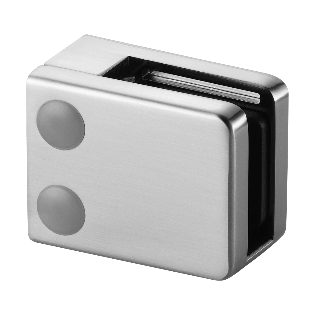 Pince à verre, MOD 26, sans cales, plat, zamak, aspect inox brossé