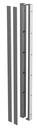 Ensemble de profils, Easy Glass View; 166839-011-02-00; , hauteur: 2x 1100 mm, avec trous pré-percés à l’avant, aluminium, brut