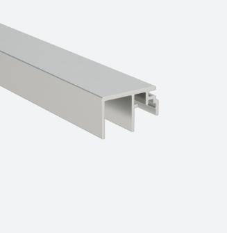 Profil de recouvrement, Smart latéral & Prime sol,, U=15 mm, L = 5000 mm, brossé