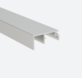 Profil de recouvrement, Easy Glass Strong; 166975-015-50-18, U=15 mm, L = 5000 mm, brossé
