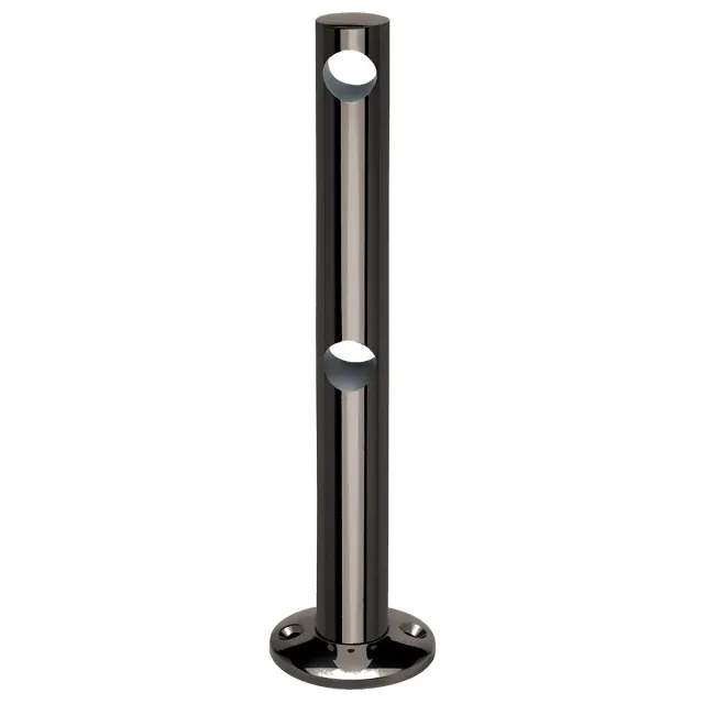 Support double traversant, fixation sur bois Almas