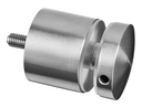 Adaptateur à verre Ø50 mm, plat, plaque 30 mm; 130747-030-12; filetage M10, verre 8 - 25,52 mm, inox brossé 304 (13074730012)