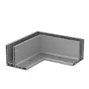 Angle extérieur 90°, Easy Glass Smart "F"; montage au sol, aluminium brossé, anodisé (16631403218)