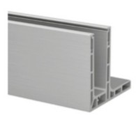 EG Smart "F", profil de sol, mont. au sol; 168220-025-00-18; L=2500 mm, aluminium brossé, anodisé 25µm (16693200018)