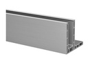 EG Smart "F", profil de sol, mont. au sol; 168220-050-00-18; L=5000 mm, aluminium brossé, anodisé 25µm (16693250018)