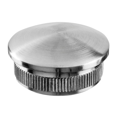 Embout, Easy Hit, arrondi; 135729-242-12; pour tube Ø42,4 mm x 2 mm, inox brossé 304 (13572924212)
