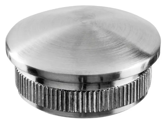 Embout, Easy Hit, arrondi; 145729-242-12; pour tube Ø42,4 mm x 2 mm, inox brossé 316 (14572924212)