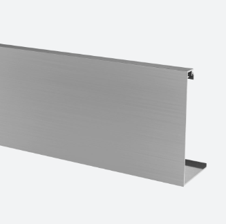 Habillage, installation par clipsage, Strong; 168634-050-18; , Easy Glass, L=5000 mm, aluminium, brossé