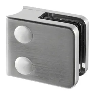 Pince à verre, MOD 2100, sans cales; 102100-042-19; tube Ø42,4 mm, zamak, aspect inox brossé (10210004219)