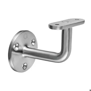 Support de main-courante, mur, déportée=75 mm; 130100-000-12; main-courante plat, inox brossé 304 (13010000012)