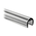 Tube à fond de gorge, Ø42,4 mm x 1,5 mm; 136920-042-50-12; L=5000 mm, U=24 mm x 24 mm, inox brossé 304 (13692004212)