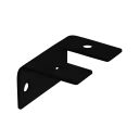 Adaptateur pour rail de verre, Easy Alu; 165960-82; , aluminium, noir satiné (RAL 9005), surface texturée, une seule couche