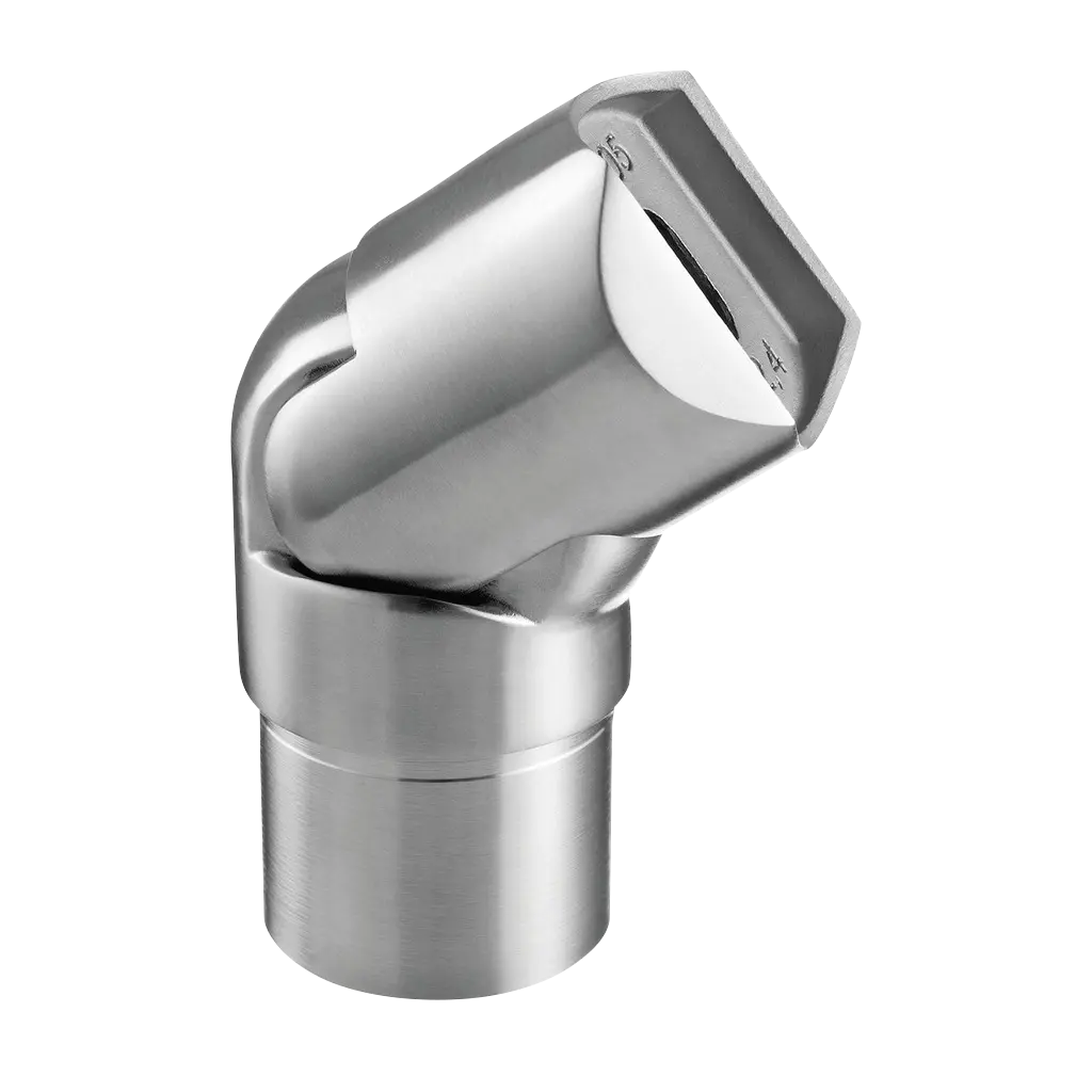 Adaptateur pour tube, orientable, t=Ø42,4x2mm; 130776-042-12; main-courante Ø42,4 mm, inox brossé 304 (13077624212)