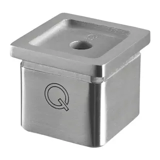 Adaptateur pour tube, pour tube 40x40 mm; 144727-12; , acier inoxydable 316, brossé