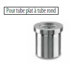 Adaptateur pour tube, tube Ø48,3 mm x 2 mm; 130726-000; main-courante plat, H=5 mm, inox brossé 304 (13072620012)