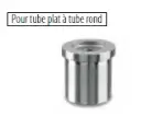Adaptateur pour tube, tube Ø48,3 mm x 2 mm; 130726-000; main-courante plat, H=5 mm, inox brossé 304 (13072620012)