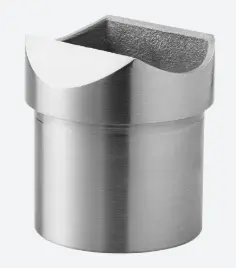 Adaptateur pour tube, tube Ø48,3 mm x 2,6 mm; 130773-048-12; main-courante Ø48,3 mm, inox brossé 304 (13077104812)