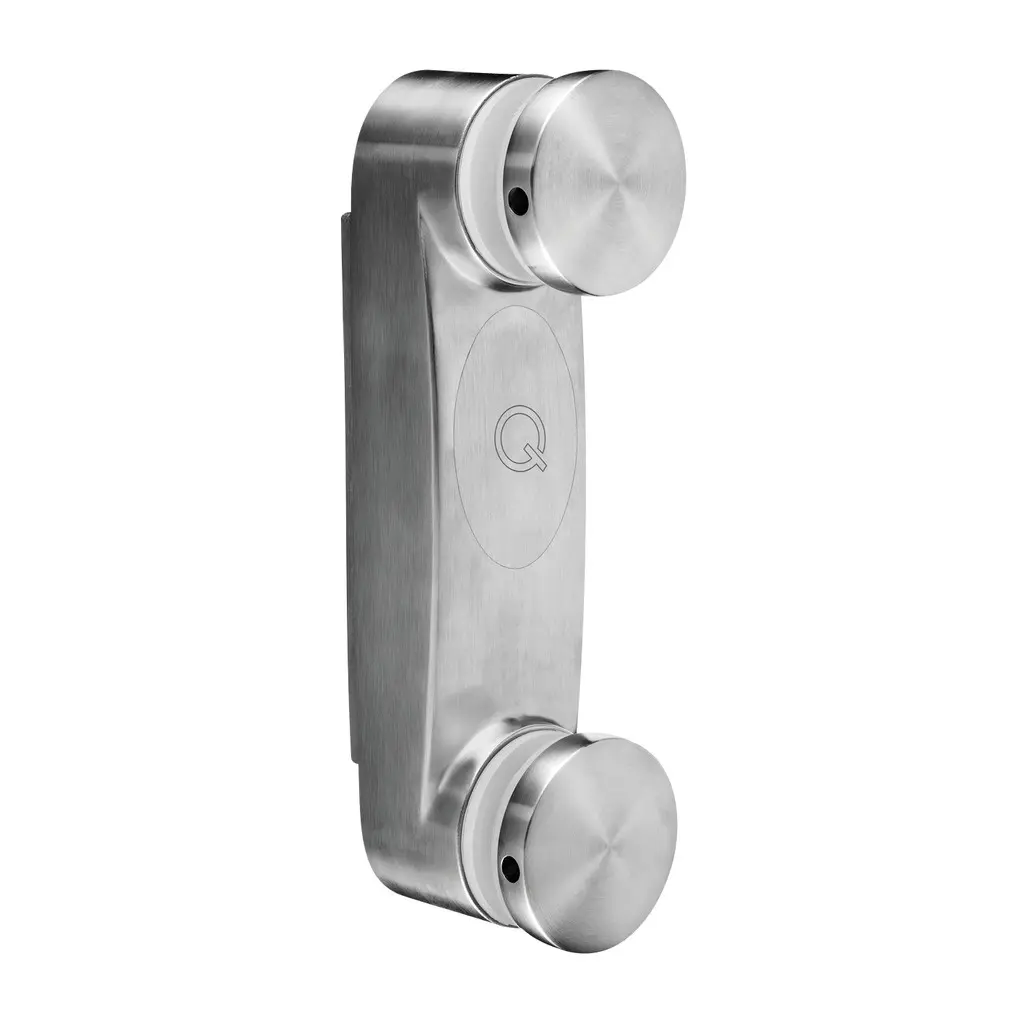 Adaptateur à verre avec plaque, angle réglable; 130766; pour verre 8 - 21,52 mm, inox brossé 304 (13076600012)
