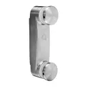 Adaptateur à verre avec plaque, angle réglable; 130766; pour verre 8 - 21,52 mm, inox brossé 304 (13076600012)