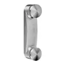 Adaptateur à verre avec plaque; 130760; pour verre 12,76 - 25,52 mm, inox brossé 304 (13076000012)