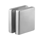Adaptateur à verre carré, 50x50 mm, plat, M10; 144747-010-12; plaque, 10 mm, verre 8 -21,52 mm, inox brossé 316 (14474700012)