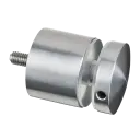 Adaptateur à verre Ø50 mm, plat, plaque 20 mm; 140747-020-12; filetage M10, verre 8 - 25,52 mm, inox brossé 316 (14074720012)