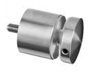 Adaptateur à verre Ø50 mm, plat, plaque 40 mm; 130747-040-12; filetage M10, verre 8 - 17,52 mm, inox brossé 304 (13074740012)