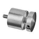 Adaptateur à verre Ø50 mm, plat, plaque 50 mm; 140747-050-12; filetage M10, verre 8 - 17,52 mm, inox brossé 316 (14074750012)