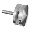Adaptateur à verre Ø60 mm, plat, plaque 10 mm; 140745-010-12; filetage M10, verre 8 - 21,52 mm, inox brossé 316 (14074500012)