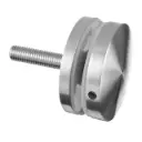 Adaptateur à verre Ø70 mm, plat, plaque 10 mm; 130748-010-12; filetage M12, verre 8 - 21,52 mm, inox brossé 304 (13074800012) - SELL OUT