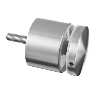 Adaptateur à verre Ø70 mm, plat, plaque 30 mm; 130748-030-12; filetage M12, verre 8 - 21,52 mm, inox brossé 304 (13074830012) - SELL OUT